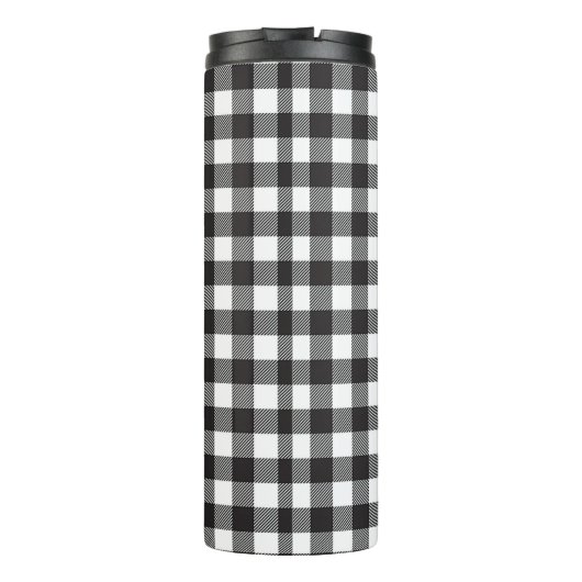 Black and White Buffalo Pset Travel Mug Tumbler Thermosbeker (Achterkant)