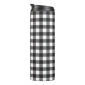 Black and White Buffalo Pset Travel Mug Tumbler Thermosbeker (Geroteerd rechts)