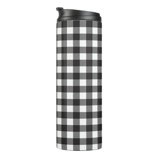 Black and White Buffalo Pset Travel Mug Tumbler Thermosbeker (Geroteerd rechts)