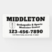 Black and White Business Banner with Logo (Horizontaal)