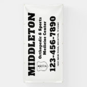 Black and White Business Banner with Logo (Verticaal)