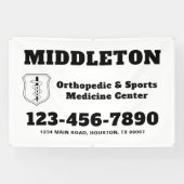 Black and White Business Banner with Logo (Horizontaal)