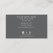 Black and White Business Card Visitekaartje (Voorkant)