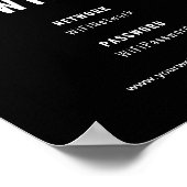 Black and White Business Company Corporate WiFi Poster (Hoek)