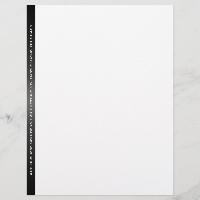 Black and White Business Letterhead Briefhoofd (Voorkant)