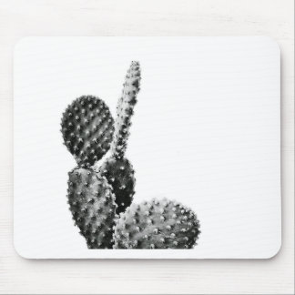 Black and White Cactus Zwart en Wit Muismat