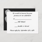 Black and White Calla Lilies RSVP (Voorkant / Achterkant)