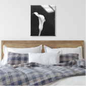 Black and White Calla Lily Canvas Afdruk (Insitu (Slaapkamer))