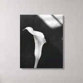 Black and White Calla Lily Canvas Afdruk (Voorkant)