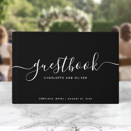 Black and White Calligraphy Event of Wedding Gastenboek