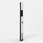 Black and white cat and birds iPhone case (Achterkant/rechts)