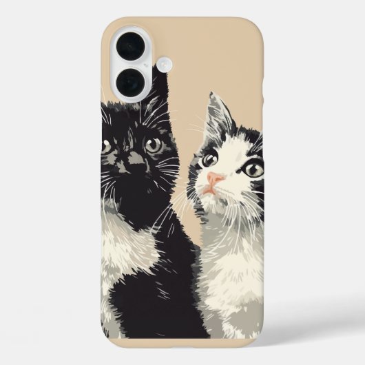 Black and White Cats iPhone / iPad case (Achterkant)