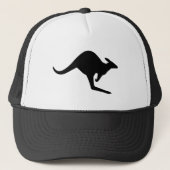Black and White Caution Kangaroo Trucker Pet (Voorkant)