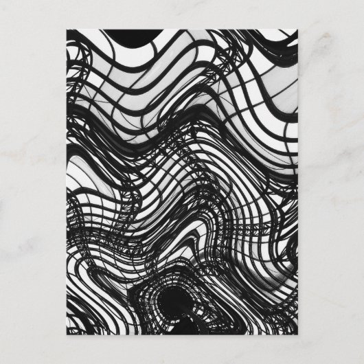 Black and White Ceiling Wavy, 2016 | SVP-Afbeeldin Briefkaart (Voorkant)