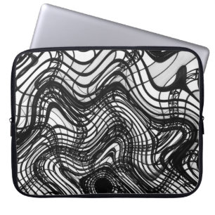 Black and White Ceiling Wavy, 2016 SVP-Afbeeldin Laptop Sleeve