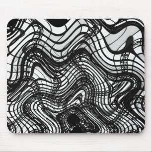 Black and White Ceiling Wavy, 2016 SVP-Afbeeldin Muismat