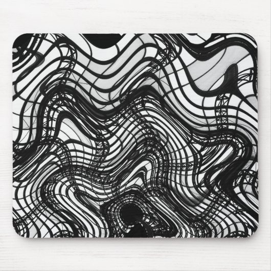 Black and White Ceiling Wavy, 2016 | SVP-Afbeeldin Muismat (Voorkant)