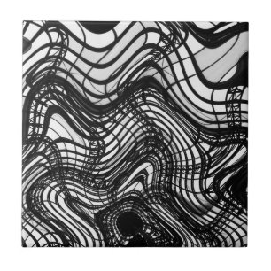 Black and White Ceiling Wavy, 2016 SVP-Afbeeldin Tegeltje