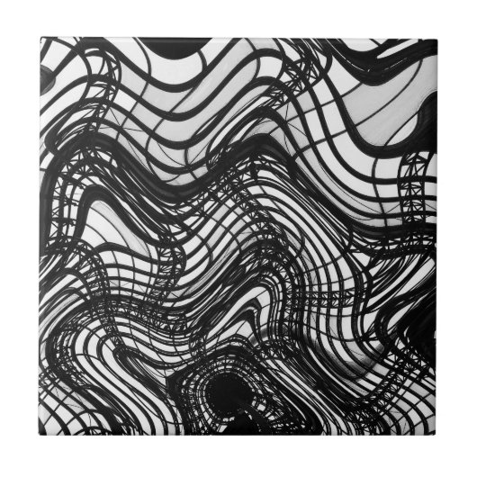 Black and White Ceiling Wavy, 2016 | SVP-Afbeeldin Tegeltje (Voorkant)