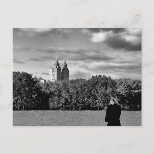 Black and White Central Park Landscape Foto Briefkaart