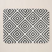 Black and white checked digital wallpaper sherpa deken (Voorkant (horizontaal))