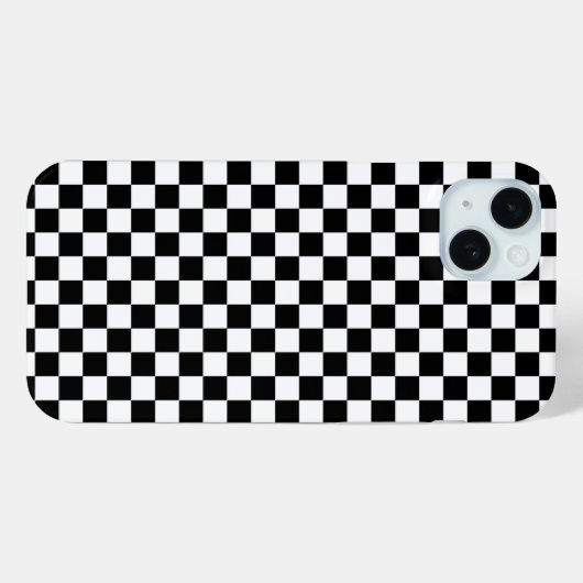 Black and white checkerboard pattern  Case-Mate iPhone case (Achterkant (horizontaal))