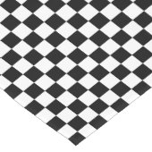 Black and white checkerboard pattern  korte tafelloper (Hoek)