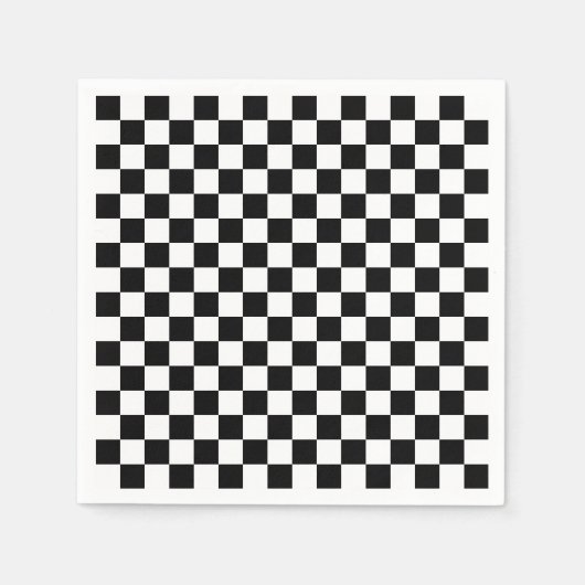 Black and white checkerboard pattern  servet (Voorkant)
