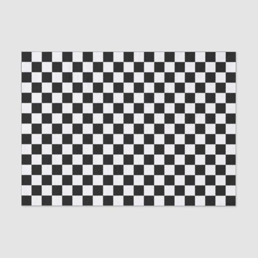 Black and white checkerboard pattern  tissuepapier (Voorkant)