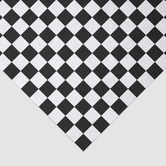 Black and white checkerboard pattern  tissuepapier (Detail)