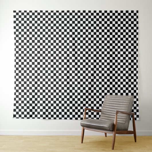 Black and white checkerboard pattern  wandkleed (In Situ (horizontaal))