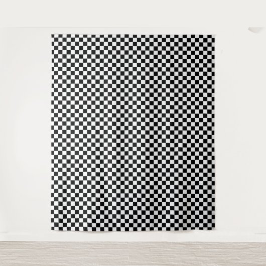 Black and white checkerboard pattern  wandkleed (Voorkant)