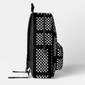 Black and White Checkered Backpack  Bedrukte Rugzak (Links)