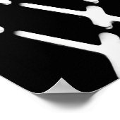 Black and white checkered illustration poster (Hoek)