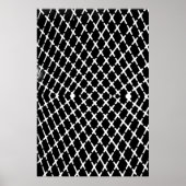 Black and white checkered illustration poster (Voorkant)