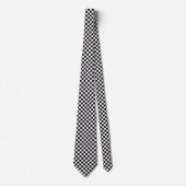 Black and White Checkered Neck Tie Stropdas (Voorkant)