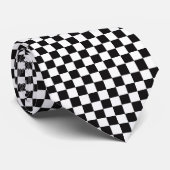 Black and White Checkered Neck Tie Stropdas (Opgerold)
