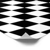 Black and White Checkered Op Art  Poster (Hoek)