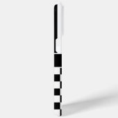 Black and White Checkered Striped Personalized Case-Mate iPhone Case (Achterkant / Rechts)