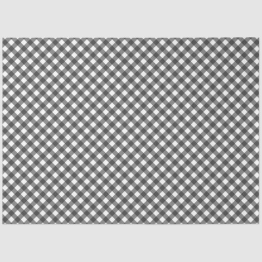 Black and White Checkered Tissue Paper Tissuepapier (Voorkant)