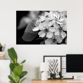Black and White Cherry Blossom Poster (Thuiskantoor)
