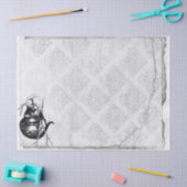 Black and White Cheshire Cat Alice in Wonderland Tissuepapier (Craft)