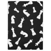 Black and White Chess Piece Pattern Klembord (Achterkant)