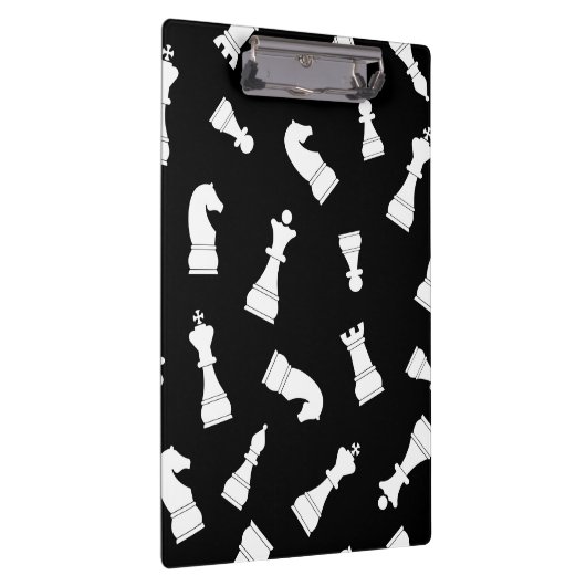 Black and White Chess Piece Pattern Klembord (Rechts)