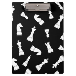 Black and White Chess Piece Pattern Klembord