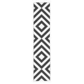 Black and White Chevrons Table Runner Korte Tafelloper (Voorkant)