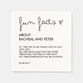 Black and White Chic Modern Fact Wedding Funny Servet (Voorkant)