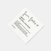 Black and White Chic Modern Fact Wedding Funny Servet (Hoek)