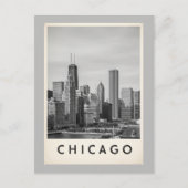 black and white chicago briefkaart (Voorkant)