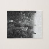 Black and White Chicago Skyline Legpuzzel (Horizontaal)